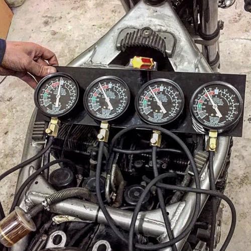 Sincronización de carburadores de motocicleta con vacuómetro de alta precisión para ruta 3