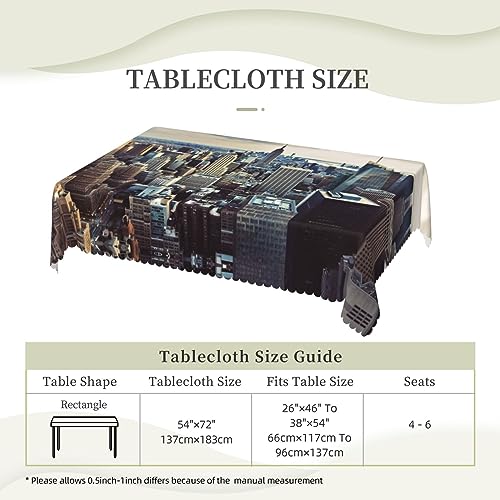Nappe de table New York imperméable antitache lavable rectangulaire 137x183 - 7