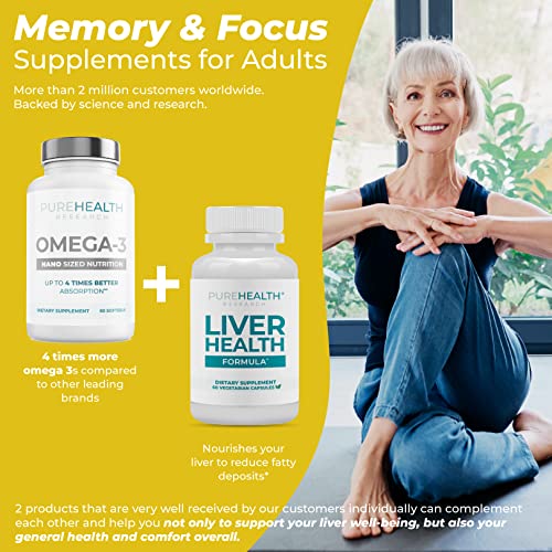 Omega3 Dha Supplements And Liver Support Pills 2 Pack Bundle - Fish Oil Capsules For Your Brain, Nutrition, Health And Liver Cleanse & Detox Flush Process - Memory And Focus Supplements For Adults #TOP1