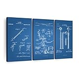 ElephantStock Dental Clinic Tools Blueprint Wall Art, 3-Piece Ready-to-Hang Patents Wall Art and Industrial Decor, Industrial Wall Decor and Professions Patent Prints Wall Art for Men - 57