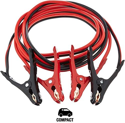 Amazon Basics Jumper Cable for Car Battery, 10 Gauge, 12 Foot
