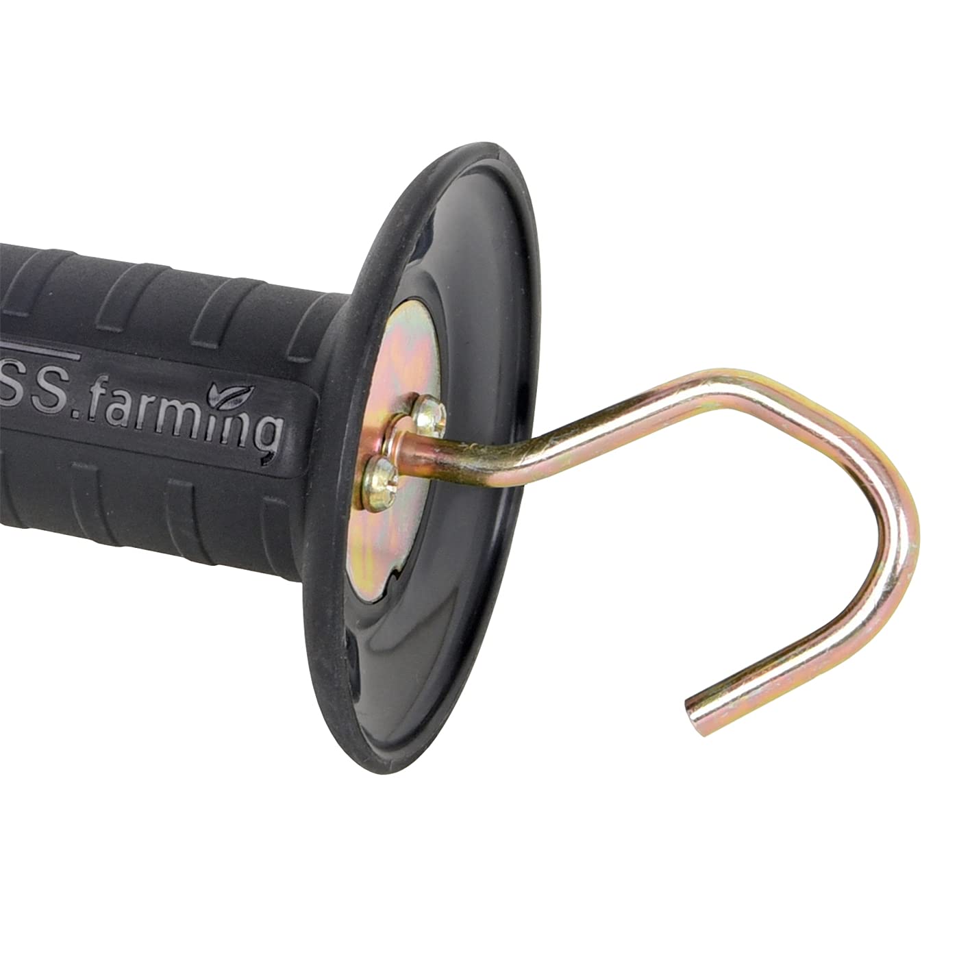Produktbild von VOSS.farming 5er Set Torgriff VT30 Mit Haken – Schwarz, Breiter Handschutz, Zugbegrenzung, Für Weidezäune