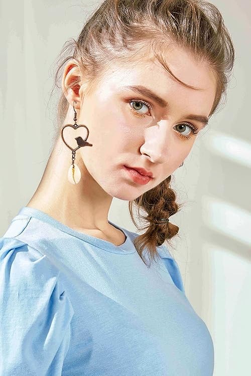 8 Pairs Bohemian Earrings for Women Vintage Boho Dangle Drop Earrings Geometric Teardrop Earring Retro Metal Hollow Hoop Earrings Ethnic Style Jewelry Earrings Set - Image 7