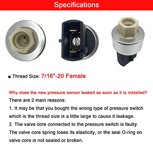 Amapart Pressure Switch Sensor Compatible With Ford F150 F250 F350 F700 E150 E250 E350 Bronco Ranger Lincoln Mercury Mazda A3092 #TOP2