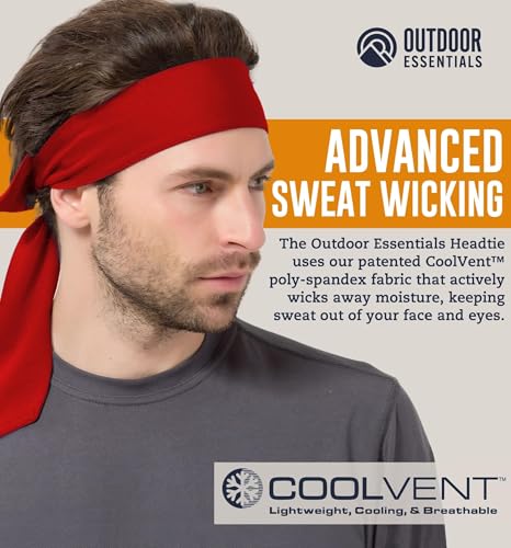 Image of OutdoorEssentials Tie Headband - Sweat-Wicking Running Headband - Hair Control Head Tie - Ninja Costume Accessories
