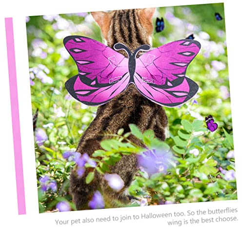 Disfraz alas de mariposa para gatos y perros, color morado miniatura 6