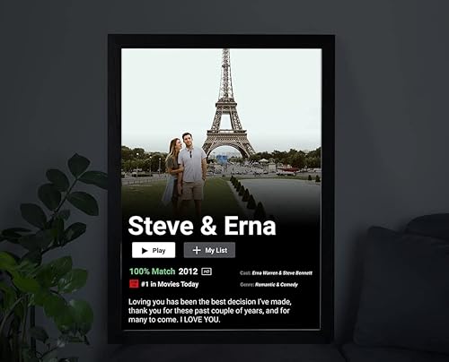 Miniatura 2 de Póster de película y lienzo personalizados para parejas póster de película familiar personalizado regalo para boda aniversario día de San Valentín