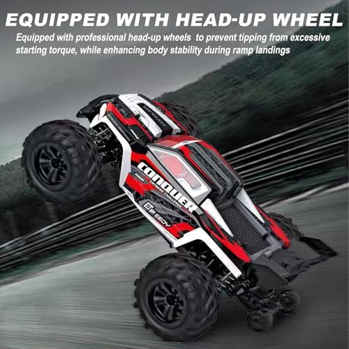 Image of 1:16 Scale All-Terrain RC Car for Adults - 40+KM /H High Speed 4WD Off-Road Remote Control Truck with 2 Rechargeable Batteries, 2.4GHz Electric Toy Vehicle Gift for Teens and 14+ (1:16 Scale)