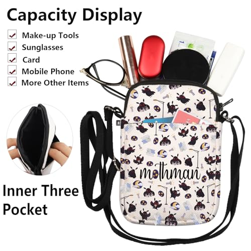 G2TUP Cryptid Creature Crossbody Bag Folklore Monster Themed Gifts Red-eyed Cryptid Lover Gift Creepy cryptid Shoulder Bag3