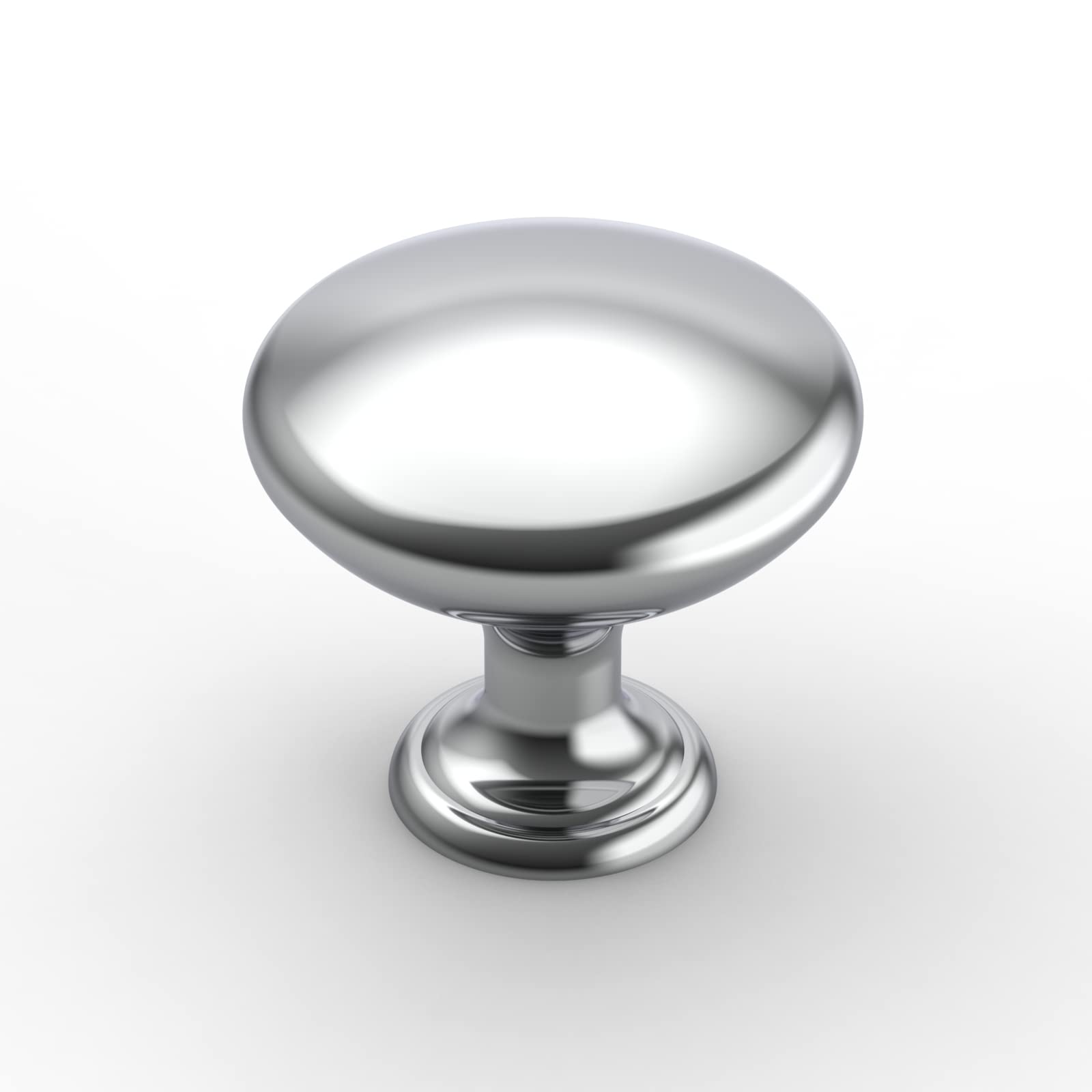 Amerdeco 12 Pack Kitchen Cabinet Knobs Dresser Knobs Drawer Knobs, Polished Chrome Round Knobs for Dresser Drawers, Knobs and Pulls for Bathroom Cabinets UK0007CP