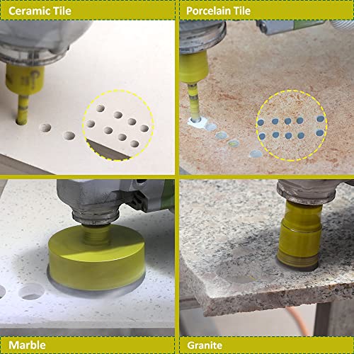 Diamond Tile Drill Bits 68mm SANLEETEK Vacuum Brazed Diamond Hole Saw for Ceramic Porcelain Marble Granite M14 Thread - Image 3