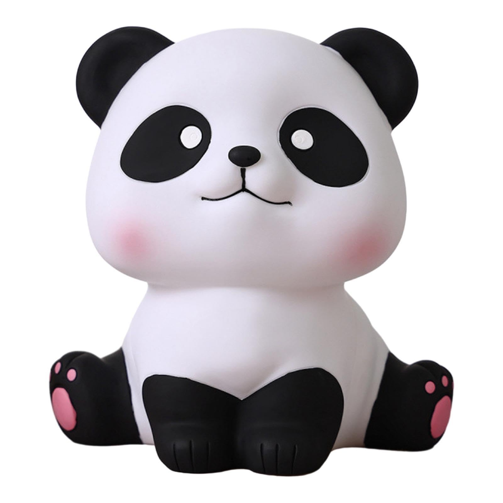 ALCXAZS Engaging Piggy Bank Panda Figurines Money Saving Pot Offers Fun And Interactive Approach To Savings Increase Interaction With Kids Panda Statue Money, Style B