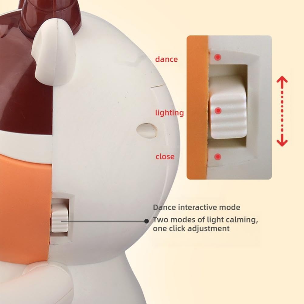 Upgrade Cow Light Up Dancing Cow, Singing and Dancing Cute Little Cow Music Lighting Swinging Dancing Robot Electric Doll Interactive Music Cow Crawling Toy with Music and Led Lights