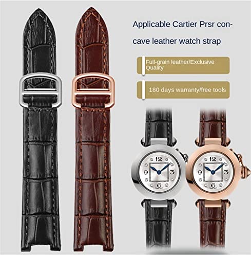 Bracelet de montre en cuir véritable pour remplacer votre fermeture usée de Cartier Pasha - 2