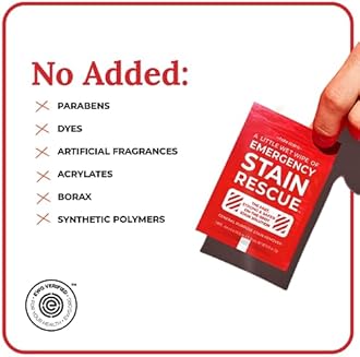 Emergency Stain Rescue Stain Remover – All Purpose Wipes For Carpet, Upholstery, Clothes, Add to Laundry. Works on Fresh & Old Organic or Inorganic Stains (25 Individual Wipes)