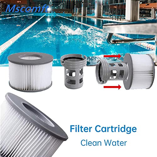 Mscomft Ersatzfilter für MSPA Whirlpool Ersatz Filter Filterkartusche Wasserfilter,Filter für Whirlpool, für heiße U-Boote und Spa, für aufblasbare Pools - Wasserfilter Modell ab 2020 – Bild 4
