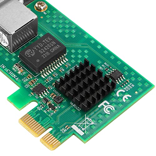 Image of 2.5GBase-T PCIe 3.1 Gigabit Network Card +3ft Cat8 Ethernet Cable for Gaming, Streaming, PC, 2.5G /1G /100Mbps RJ45 LAN Controller, Intel I225-V B3 Chipset, Support Windows 10 /11 Linux