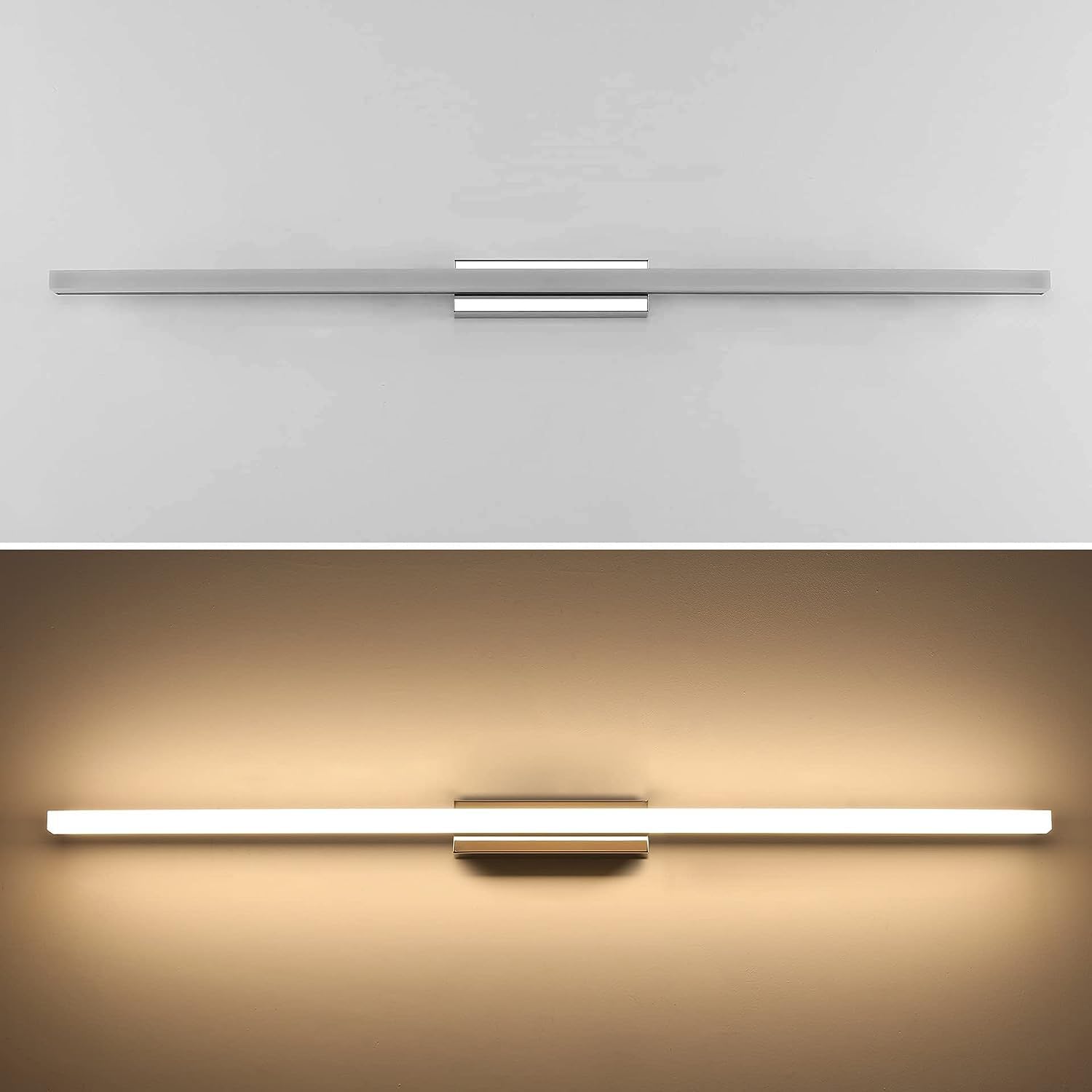 LED Spiegelleuchte badlampe Warmes Licht 3000K 120CM Spiegellampe badezimmer lampe wand wandlampe Spiegelschrank beleuchtung leuchte lampe Spiegellampen für das bad wasserdicht 22W