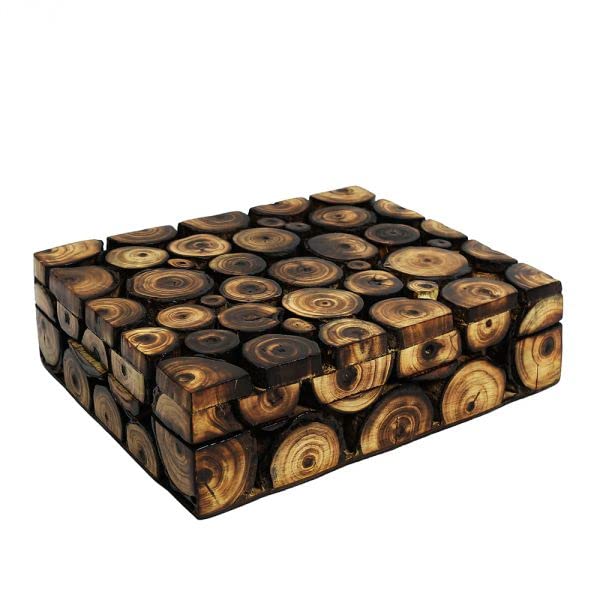 Hand Crafted Wooden Log Storage Box