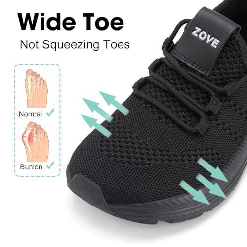 ZOVE Wide Toe Box Shoes Women Extra Wide Width Sneakers Ultra Light Road Running Shoes Non-Slip Tennis Sneakers Breathable Walking Athletic2