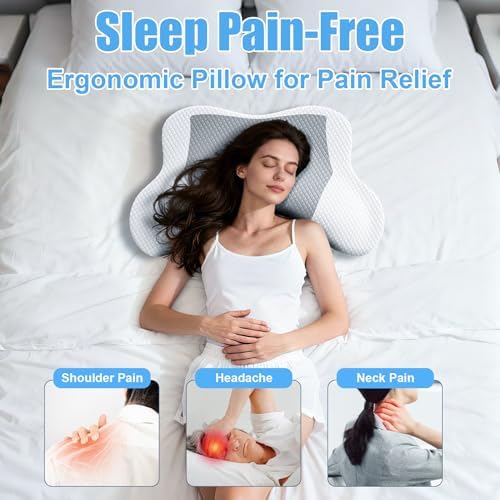 Side Sleeper Pillow with Arm Hole, Ergonomic Shoulder Pillow, 2 Pillowcases - 3