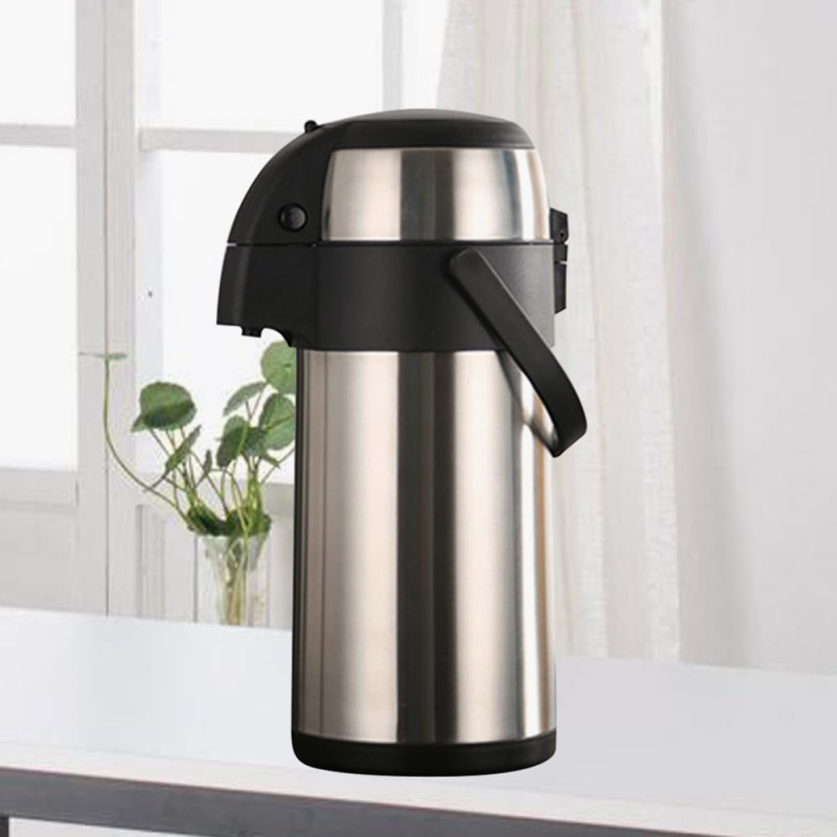 KICHOUSE Dispensador de Bebidas Térmico de Acero Inoxidable de 3.5l Aislamiento para Cocina y Viaje, Botella de Agua Grande Fácil de Limpiar y Conservar Temperatura
