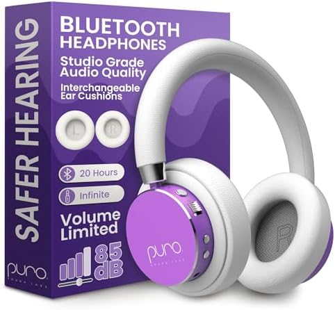 Puro Sound Labs - Kids Headphones, Volume-Limiting 85dB, BT2200 P...