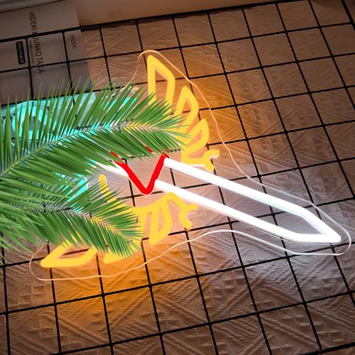 Image of Gaming Sword Neon Sign for Wall Decor Sword LED Neon Light Gaming Light Signs for Game Room, Man Cave, Club, Game Decor for Man, Boys,Bedroom, USB Powered Sign, Size 16.5 * 12.6inches(FMXD029)
