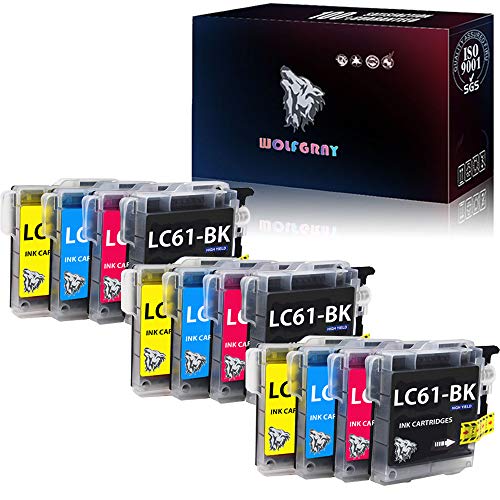Tridges 12 Pack - Replacement For Brother Lc-61 Lc-65 Lc61bk