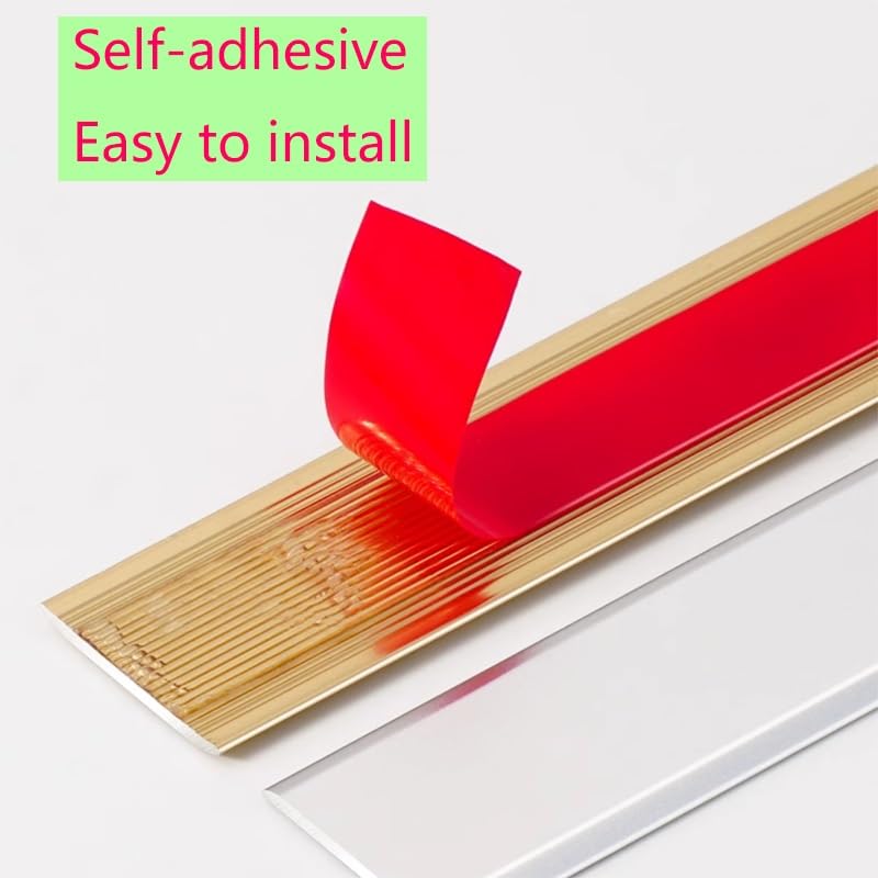 Tira de transición autoadhesiva de aluminio para alfombras y suelos, color gris oscuro, 33 mm, umbral cortable para transiciones de parkett y suelos, solución duradera y elegante
