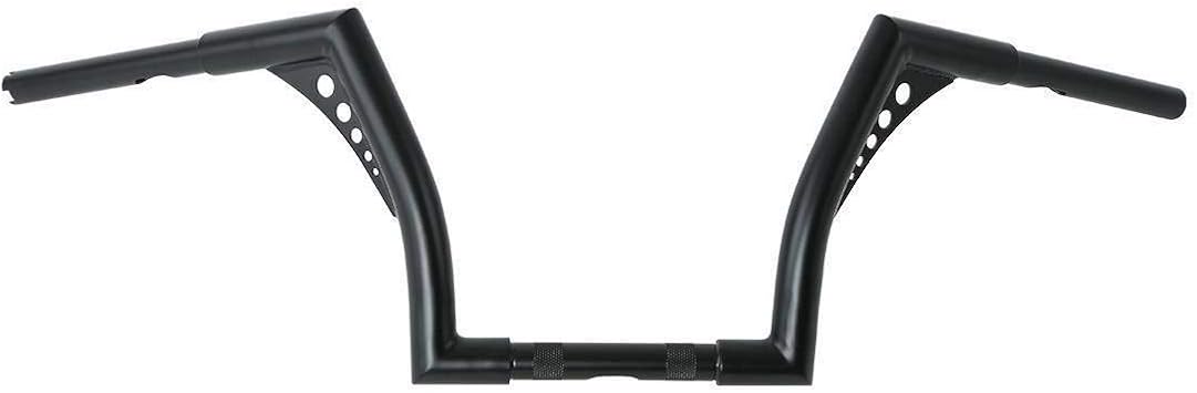 Green-L Vintage Ape Hanger 10" Rise Handlebars Fit for Custom Motorcycle Harley Sportster Heritage Softail Low Rider Street Bob 1 1/4" Handle Bar