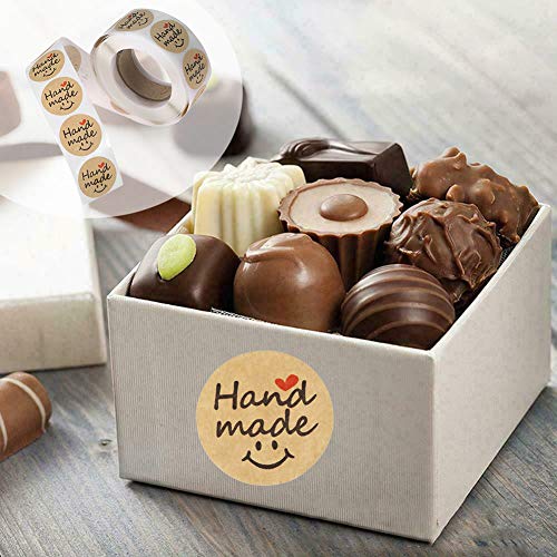 Bowarepro - 2 rotoli di adesivi “Hand Made”, 2,5