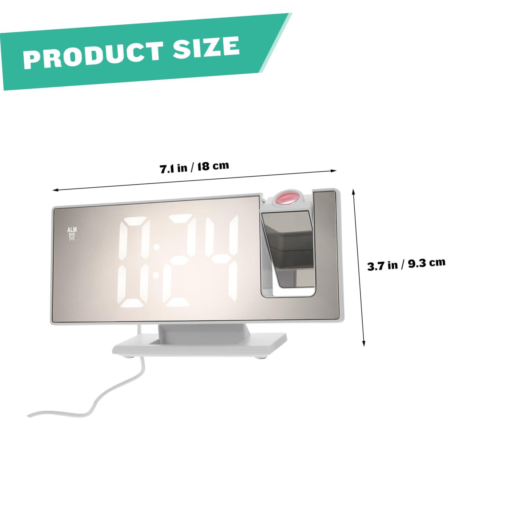 Reloj Despertador de Proyección Digital de Sobremesa Pantalla Grande