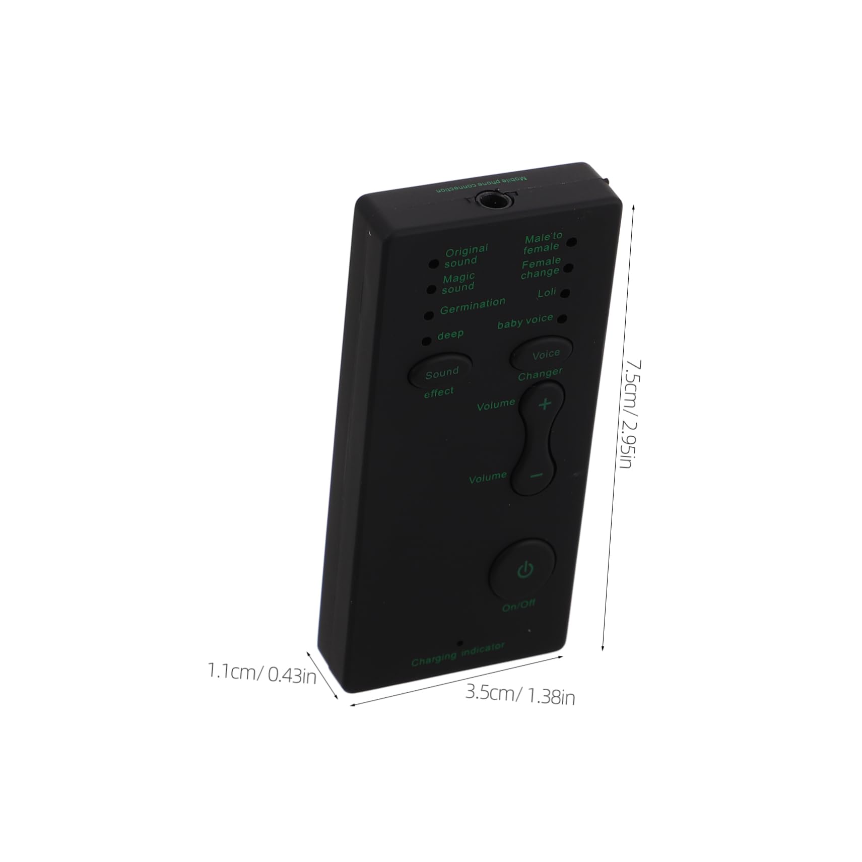 DOITOOL Handheld Microphone Voice Transformer Sound Card Portable Mini Voice Changer Device for Gaming