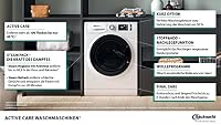 Bauknecht W Active 8A Waschmaschine Frontlader/ 8kg/ kraftvolle Fleckentfernung/ Dampf Programme/ Steam Hygiene Option/ Energieeffizienzklasse A/ Stopp&Add Funktion/ ProSilent-Motor [Energieklasse A] – Ansicht 2