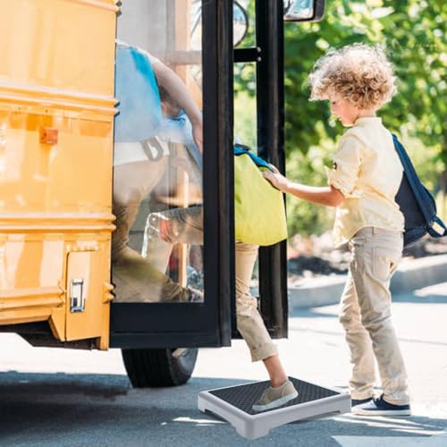Anti-Rutsch Halbstufe, One Step Stool für Senioren, Tragbare Tritthocker Bis 200 Kg, Stapelbare Halbstufe Treppenhilfe für Senioren, Kinder, Dusche, Auto, Outdoor (Schwarz)