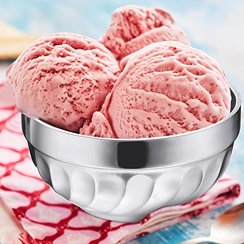 20 Pack Stainless Steel Bowls 4.5 Inches Metal Double Walled Snack Bowls Small Insulated Metal Mixing Bowls Multipurpose Lightweight Toddlers Dinner Bowls For Cereal, Noodles, Ice Cream #TOP6