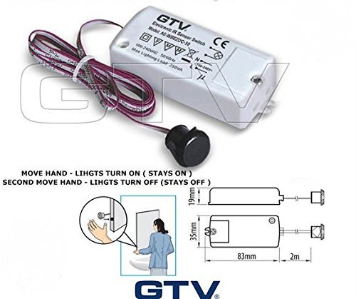 Lighting Infra Red Sensor for On/Off Switching of Kitchen Cabinet Lighting,Move hand lights turn on