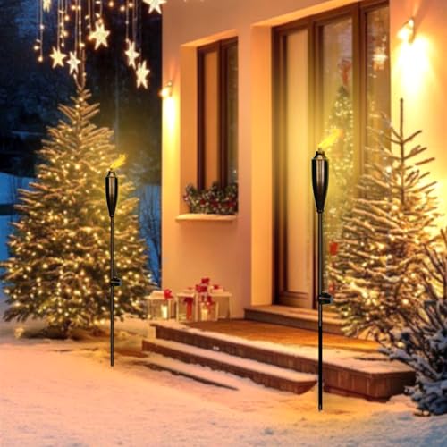 Garden Torches for Outside -Deco Home Pack of 4 Metal Garden Torches Citronella Oil for Outdoor Ambiance - Decorative and Functional Citronella Torches for Patio, Lawn, and Backyard- Bronze by Deco Window - Image 8