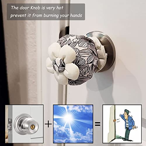 Skyks Door Knob Covers 4 Pcs Door Knob Protector Door Knob Covers Soft Door Knob Covers To Protect Walls Padded Door Knob Covers By Handmade And Washable(Black) #TOP2