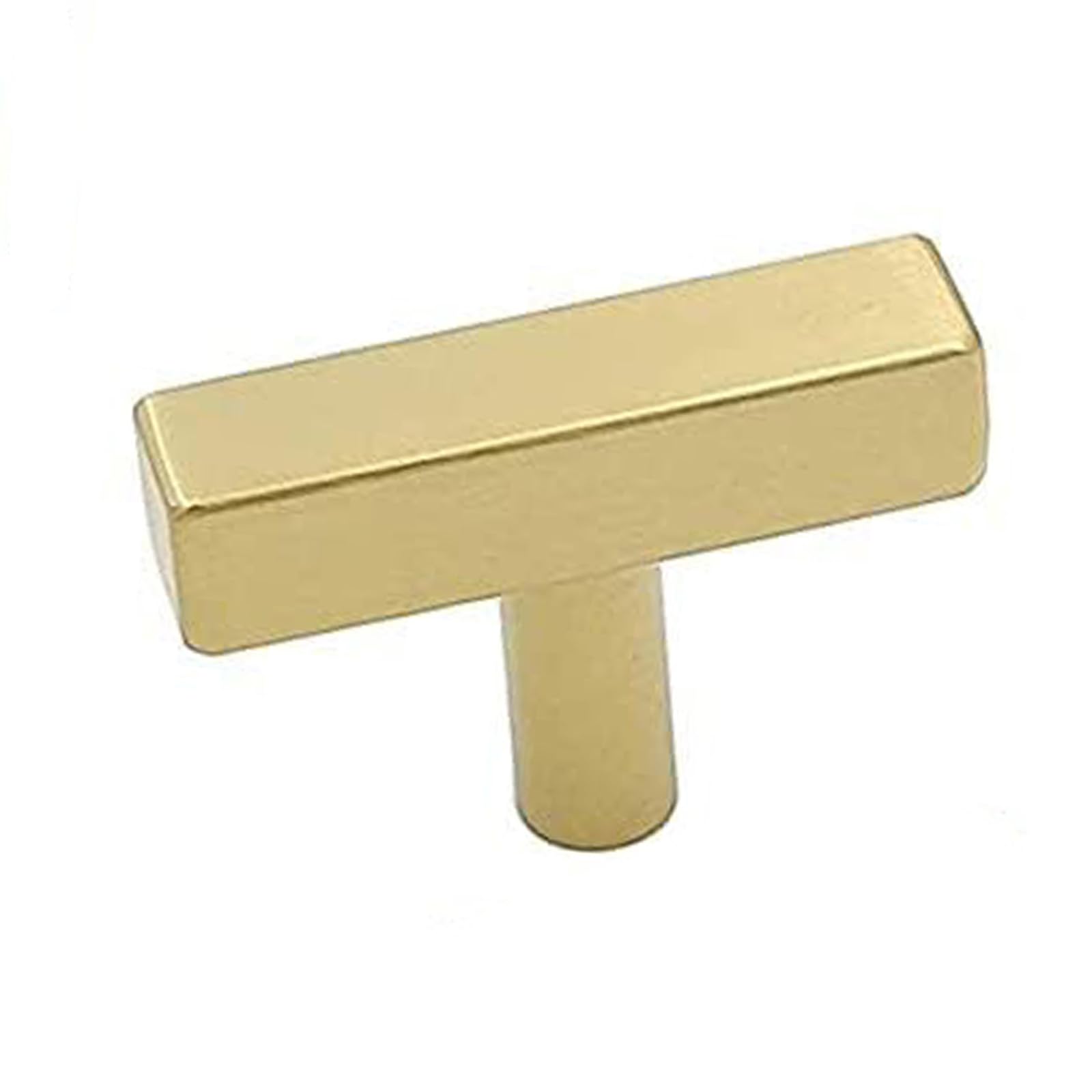 Goldenwarm 1 Pack Gold Drawer & Cabinet Knobs - Brushed Brass Square Single Hole Handles — image 1