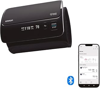 Omron Smart Elite+ HEM 7600T Tubeless 360° Accurate Finger Digital Blood Pressure Monitor With Intellisense Technology With Bluetooth Connectivity & Alivecor Single Lead ECG Device.