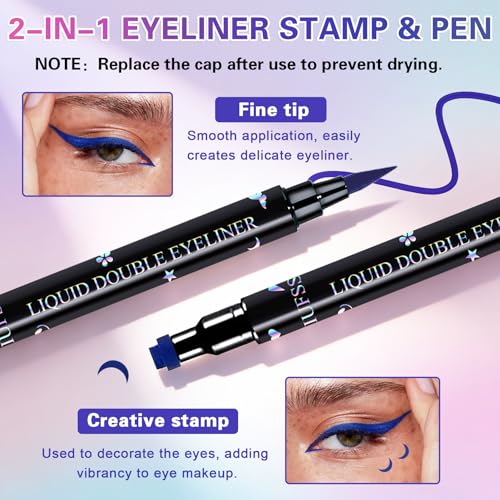 Set de 7 Delineadores de Ojos con Sello, Líquido y de Doble Punta miniatura 3