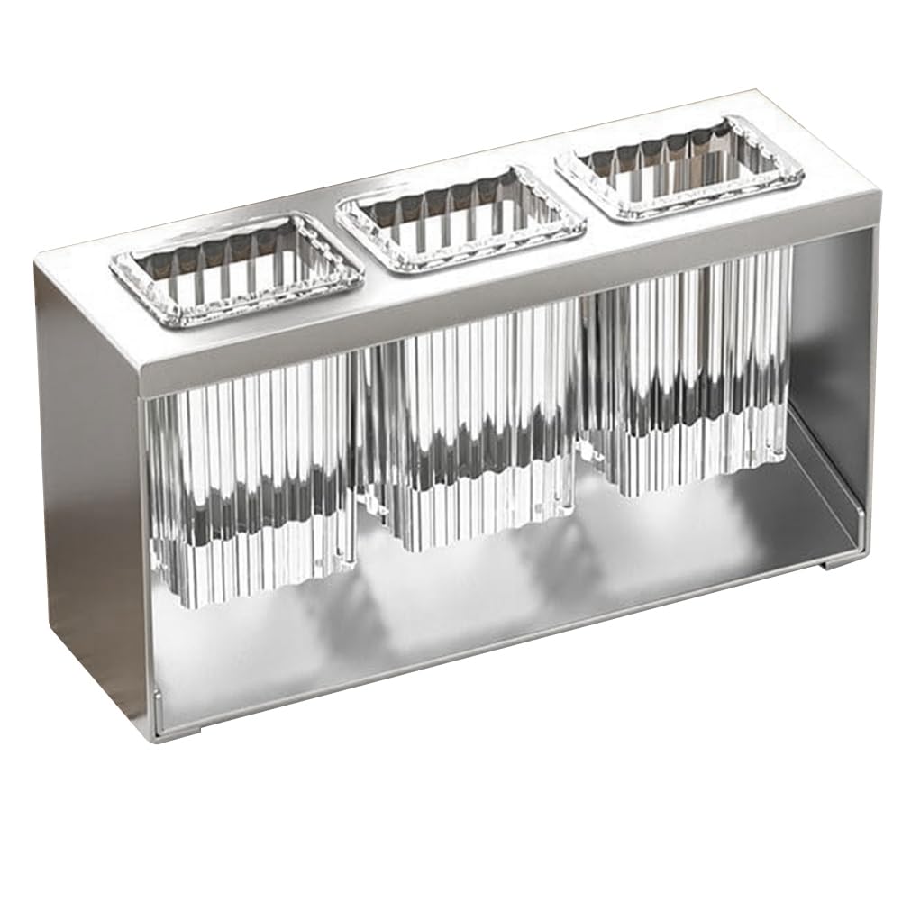 CTRLZS Cutlery Drainer Tableware Holder Box Tabletop Separated Fork Chopstick Storage Holder Cutlery Drying Holder Grey