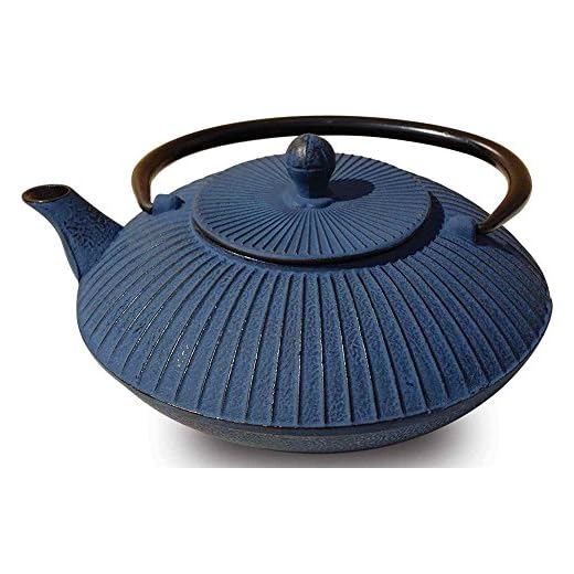 Old Dutch Cast Iron Fidelity Teapot, 27-Ounce, Blue