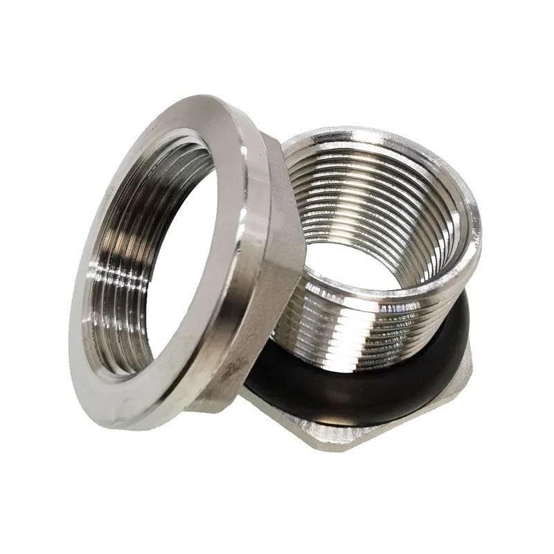 Conector de Drenaje de Orificio de Tanque de Agua, Montaje de tubería de Acero Inoxidable 304 Hembra BSP(1-1/4")