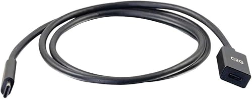 Miniatura 6 de Legrand - C2G - Cable de extensión USB C 5G, cable de extensión corto USB, cable de extensión USB negro, cable de extensión USB de alta velocidad,