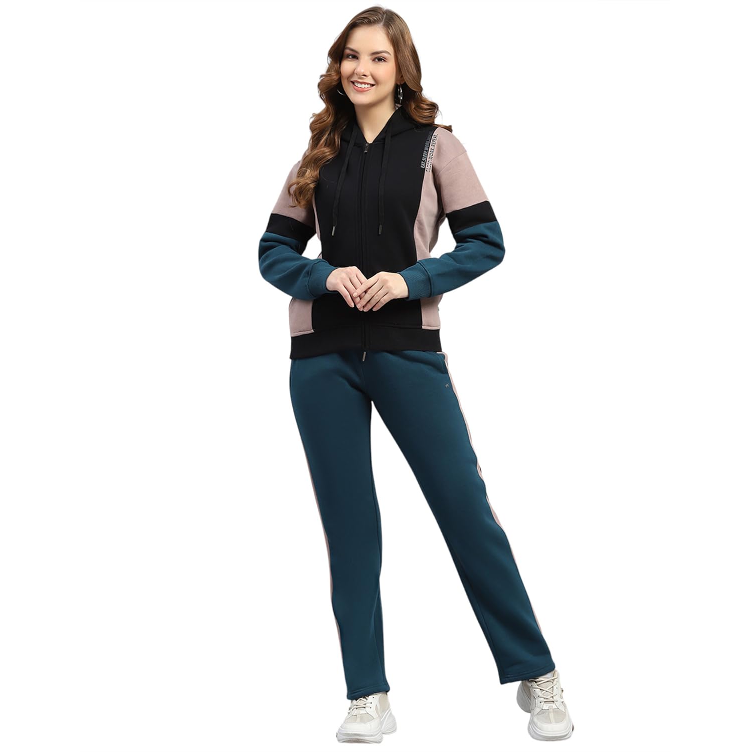 monte carlo Womens Regular Fit Printed Hood Full Sleeve Winter Tracksuit | Sportswear Set with Jacket and Lower | Comfortable Activewear for Gym Running & Training (Pack Of 1)-picture-31