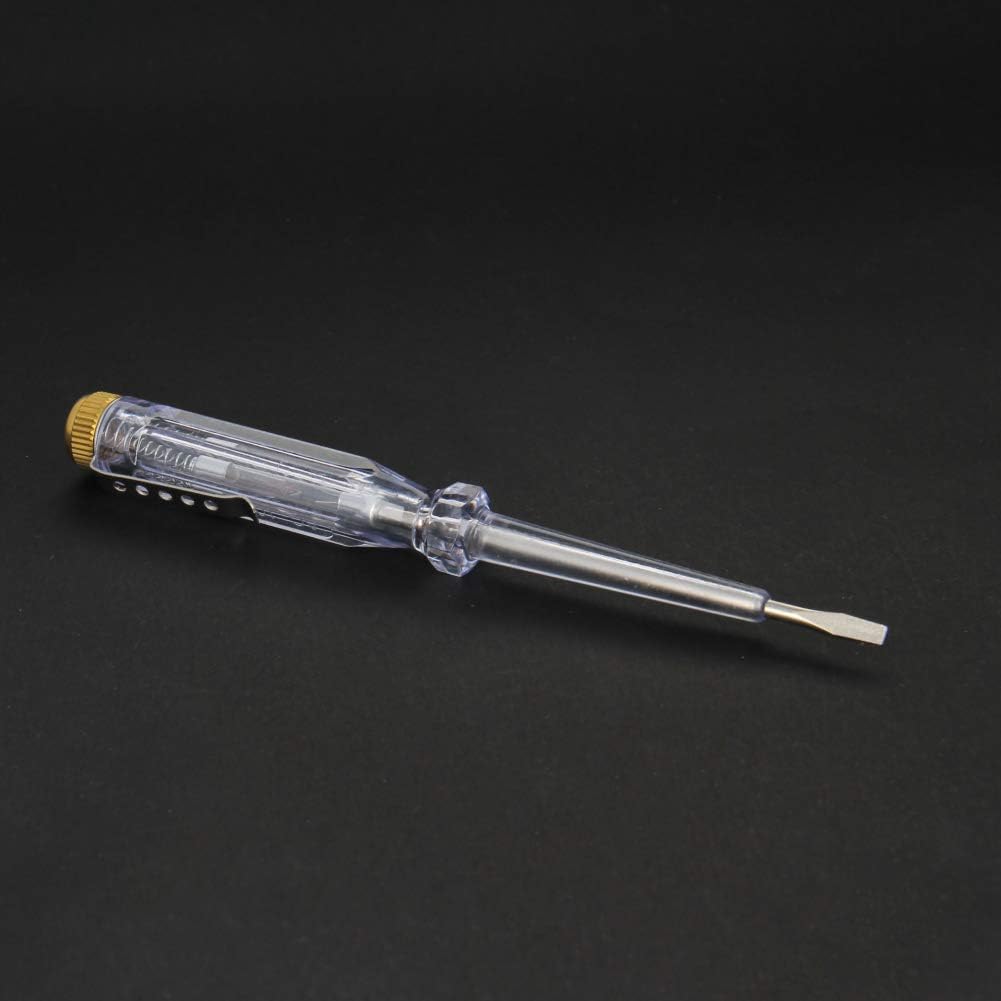 Jutagoss Voltage Detector Pen Light Circuit Tester Electric Test Pen Screwdriver Neon Tube for Circuit Test AC/DC 100-500V 1PCS