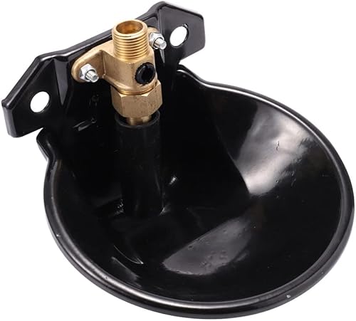 Cuenco automático de agua de ovejas de metal, fuente automática de agua de cabra de acero grueso con interruptor táctil de válvula de cobre, equipo